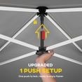 thumbnail image 4 of Outsunny 9.6 x 9.6 ft Pop Up Canopy Tent with Sidewalls, One Push Setup, UPF50+ Outdoor Portable Instant Canopy Shelter with Sandbags, White, 4 of 9