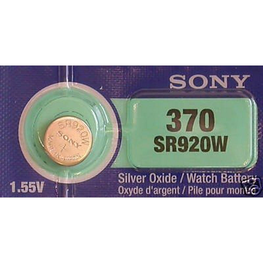 One (1) X Sony 370 SR920W SBBN Silver Oxide Watch Battery 1.55v