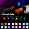 thumbnail image 3 of Luces nocturnas enchufables a la pared [paquete de 2], luz nocturna que cambia de color para niños, luz nocturna LED, luz nocturna con sensor de atardecer a amanecer, luz nocturna para decor, 3 of 5
