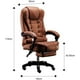 thumbnail image 3 of Silla Ejecutiva Ergonómica con Altura Ajustable de Escritorio Sillón para Oficina con 2 Puntos de Masajes Y Reposapies con Ruedas Giratorias 360 Grados Lumax  Color Marrón, 3 of 6