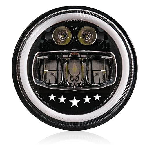 7" LED Motorcycle Truck Auto Headlight For Honda Kawasaki Harley Cafe Racer GN