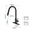 thumbnail image 6 of O'force Touch Kitchen Faucet with Pull Down Sprayer-Matte Black, 6 of 6