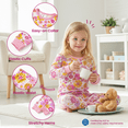 thumbnail image 4 of PatPat Girls Pajama Set Toddler Girls Clothes Viscose from Bamboo Pajamas Snug Fit Pj Set Kids 2-Piece Sleepwear Fall Pajamas Sizes 2-6 Years, 4 of 13