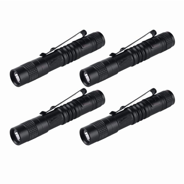 4X Linterna Linterna Antorcha Super Small Mini AAA XPE-R3 Lámpara LED Clip de Cinturón Luz Antorcha de Bolsillo