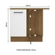 thumbnail image 3 of Mueble de Cocina Esquinero Madesa Agata 1 Puerta Marrón/Blanco, 3 of 6