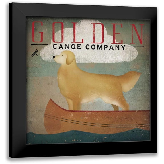Fowler, Ryan 12x12 Black Modern Framed Museum Art Print Titled - Golden Dog Canoe Co