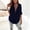 Navy Blue, variant on Morttic Women's Stylish Loose-Fit Long Sleeve Shirt – Stand Collar with Button Detail Roll-Up Cuff Solid Color Elegant Top White,S