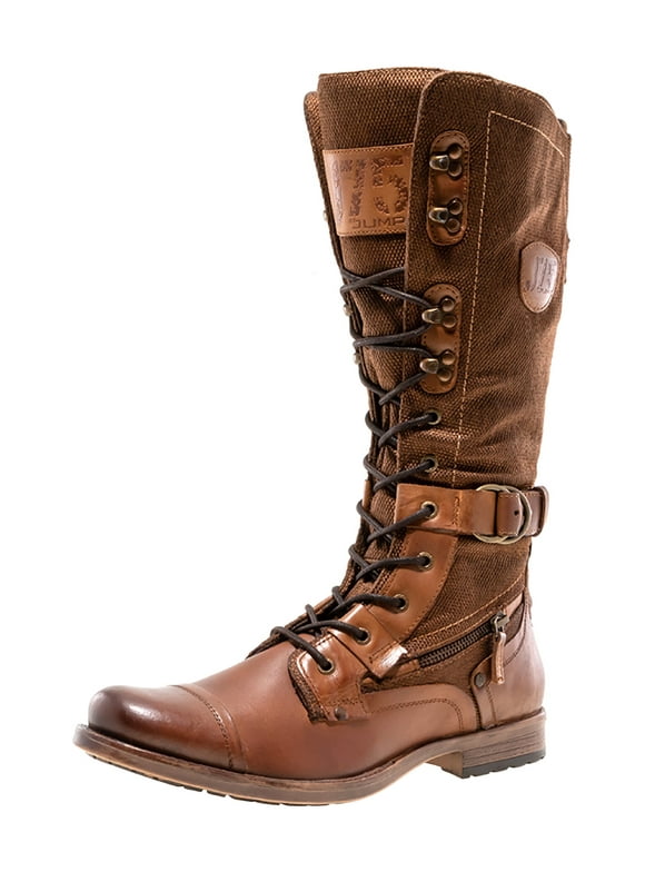 mens knee high lace up boots