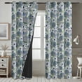 thumbnail image 4 of Vargottam Elegant Green Floral Cluster Pattern Curtains - Set of 2 Blackout Panels, 52 x 84 Inches - Noise Reducing & Energy-Efficient Room Darkening Window/Door Drapes for Modern Home Decor- Green, 4 of 9
