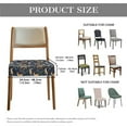 thumbnail image 7 of HELLHERO Deer Flower Print Seat Covers for Dining Room Chairs, Stretch Dining Chair Seat Slipcovers, Kitchen Chair Protector Slipcovers, Blue, 7 of 7