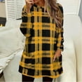 thumbnail image 4 of Women's Fleece Pullover Plaid Fuzzy Crewneck Casual Tops Long Sleeve Sweatshirts with Pocket, 4 of 4
