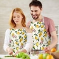 thumbnail image 3 of Yellow Lemon Fruit Flowers Yellow Pattern Apron-Garden Aprons for Women with Pockets-Cotton Linen Waterproof Kitchen Cooking Gardening Aprons Adjustable for Kitchen,Cooking,BBQ and Salon 33x27 Inch, 3 of 7