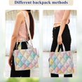 thumbnail image 4 of FORMRS Womens Corduroy Tote Bag Crossbody Shoulder Handbag with Pocket, Colorful Geometric, 4 of 7