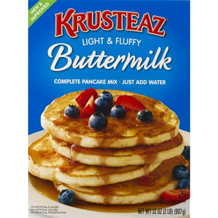 Krusteaz Complete Buttermilk Pancake Mix, 32 oz Box - Walmart.com