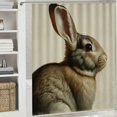 thumbnail image 5 of JEUXUS Spring Easter Bunny Prints for Bathroom Shower Curtain Multiple Sizes White, 5 of 6