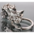 thumbnail image 2 of Clispeed Motorcycle Keychain Decoration Metal Keyring Silver Modern Design 1Pack for, 2 of 8