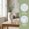 thumbnail image 2 of Unique Bargains Clear Plastic Bud Modern Flower Vase White 3.1" x 3.1" x 6.3", 2 of 6