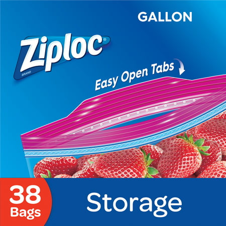Ziploc Pinch & Seal Storage Bags, Gallon, 38