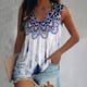 thumbnail image 2 of Blusa sin mangas con cuello en V para mujer de moda Camiseta con estampado retro étnico Tops sueltos Fridja qr5175, 2 of 8