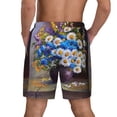 thumbnail image 3 of Kdxio Still Life Flowers Print Men'S Swim Trunks With Compression Liner 7 Inch Inseam Quick Dry Swim Shorts, 3 of 7