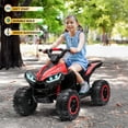 thumbnail image 2 of VOLTZ TOYS 12V ATV Off-Road Ride-On Car for Kids, Electric 4-Wheeler Motorized Quad Toy Vehicle with High/Low Speed Switch, LED Headlights & MP3 Player, Red, 2 of 6