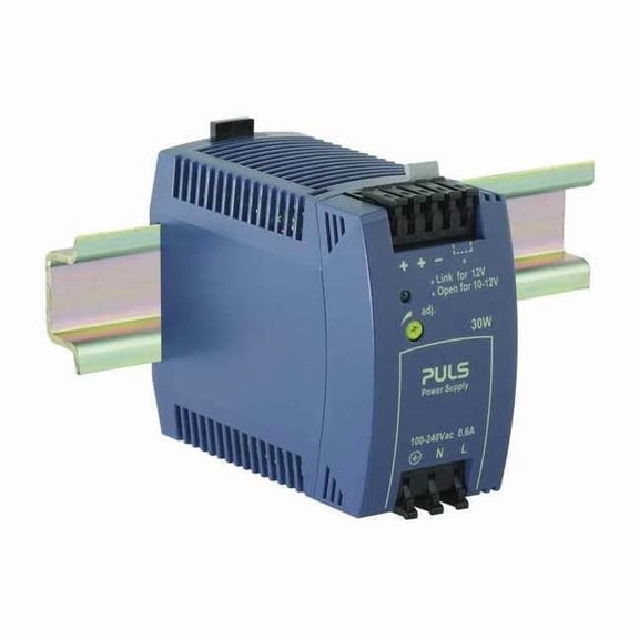 Puls DC Power Supply, 100/240V AC, 10/12V DC, 30 W, 3 A, DIN Rail ML30.102