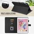 thumbnail image 3 of Allytechgroup for iPad 9.7" 6th/5th 2018/2017 Case with Pencil Holder, Multi-Angle Viewing Stand, Elegant PU Leather Card Pockets Kickstand Cover, Auto Sleep/Wake Case, Also Fit Air 2/1, Black, 3 of 8