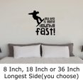 thumbnail image 2 of My Life Is Going Downhill Fast! Snowboarding Funny Wall Decals for Walls Peel and Stick wall art murals Black Large 36 Inch, 2 of 2