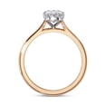 thumbnail image 4 of AFFY 4 Prong Solitaire Engagement Ring for Women, 1.20 Carat (ctw) Oval Cut Lab Grown Diamond Ring In 14K Rose Gold Over Sterling Silver F-G-H, SI Quality Gifts For Her Ring Size-7.5, 4 of 6