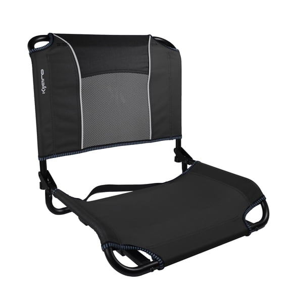 Kijaro Locked-In Stadium Seat Black Stadium Seat with Carry Bag, Vik Black