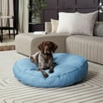 thumbnail image 2 of Happy Hounds Gordie Indoor/Outdoor Round Dog Bed, Large (42"), Denim, 2 of 7