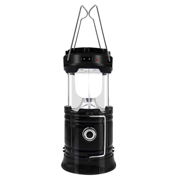 Camping lámpara de emergencia telescópica de mano solar LED luces de tienda al aire libre negro Barbie Nuevos Originales