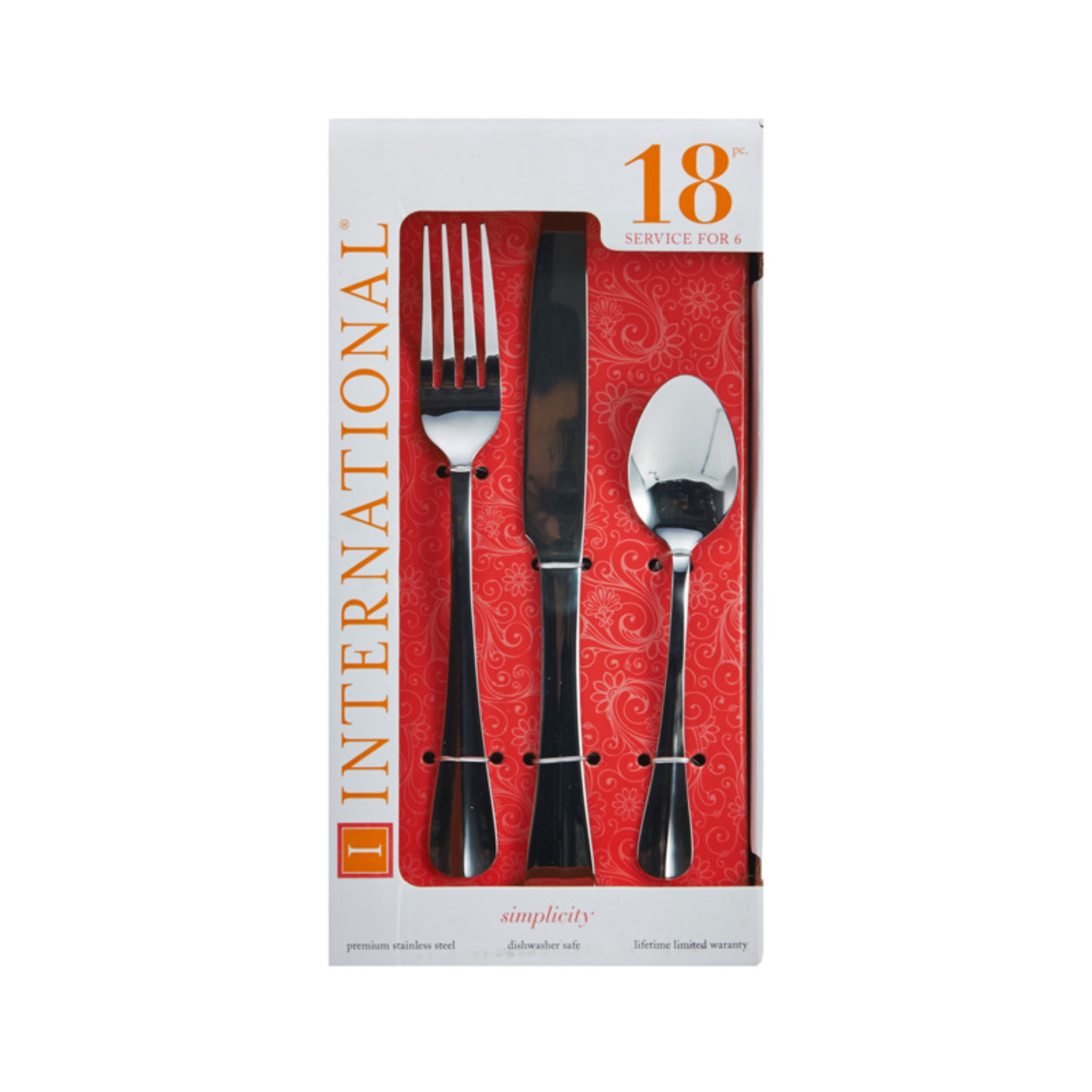 International Silver Simplicity 18 piece Stainless Steel Flatware Set