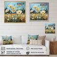 thumbnail image 4 of Designart "Golden Azure Ranunculus Sunlit Field" Floral Floater Framed Wall Art Living Room, 4 of 7