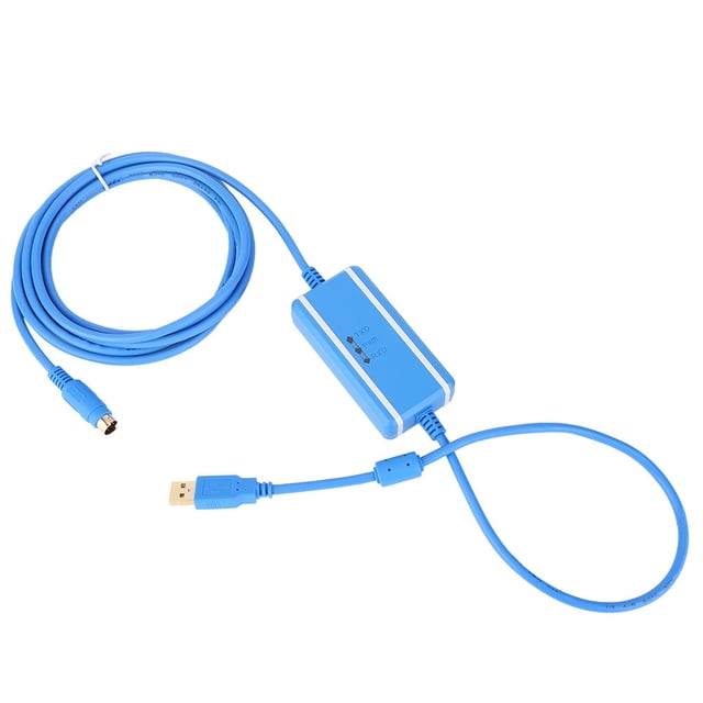 Cable De Programación De PLC, Cable De Programación, Interfaz USB Chapada En Oro Para Taller Industrial ZAQW PLC Cable