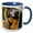Blue/White, variant on 3drose, Madagascar, Andasibe, Vakona Lodge, Lemur Island. Diademed Sifaka., 11oz Mug