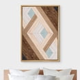 thumbnail image 3 of PixonSign Framed Wall Art Western Decor Geometric Diamond Wood Panel Pattern Abstract Wood Panels Woodblock Modern Art Farmhouse Multicolor Canvas Prints for Home Decor -, 3 of 5