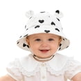thumbnail image 4 of WUANDIXFA Baby Boy Girl Bear Ears Fisherman Hat Sun Hat Beach Cap Newborn Baby Shower Gift,Light Gray,3-12 Months, 4 of 6