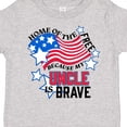thumbnail image 4 of Inktastic Home of the Free Because My Uncle is Brave Boys or Girls Toddler T-Shirt, 4 of 5