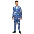 thumbnail image 1 of Suitmeister Christmas Blue Nordic Men's Suit, 1 of 2