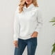 thumbnail image 2 of Sudadera con capucha de manga larga para mujer cómoda sudadera con espalda descubierta Tops de moda para primavera y otoño, 2 of 9