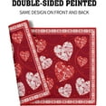 thumbnail image 5 of mubwai Love Heart Placemats Set of 4, Valentines Day Red White Hearts Print Linen Place Mat 12x18 Inch, Romantic Non-Slip Washable Table Mats Kitchen Dining Tabletop Holiday Party Wedding Decor, 5 of 8
