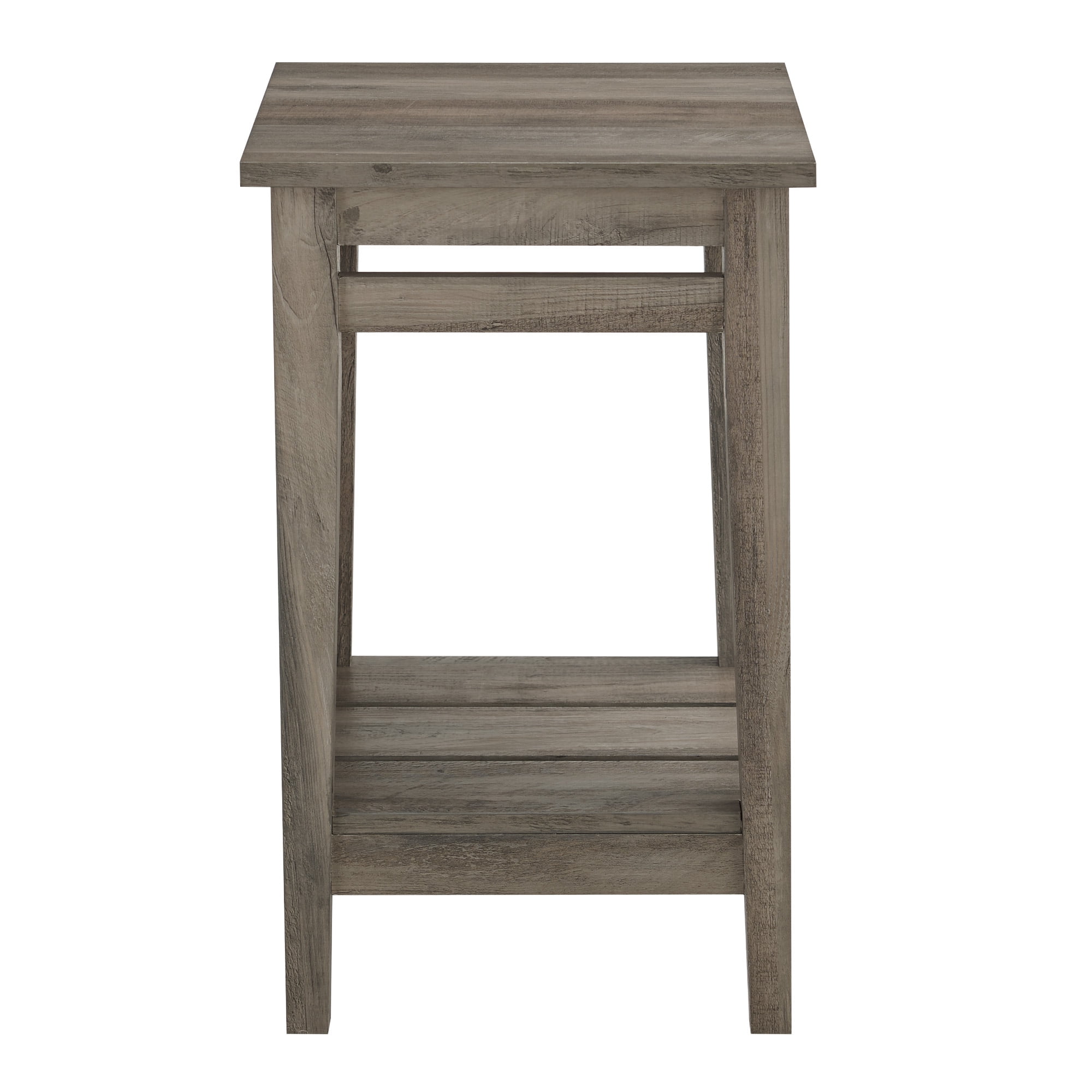 Manor Park Modern Farmhouse Plank End Table, Grey Wash