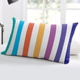 thumbnail image 5 of Rainbow Stripes Throw Pillow Cover,Colorful Geometric Modern Minimalist Art Rectangle Decorative Pillow Case Protector Soft Cushion Cover Lumbar Pillowcase for Couch Sofa Bedroom Car Decor 16x24 Inch, 5 of 8