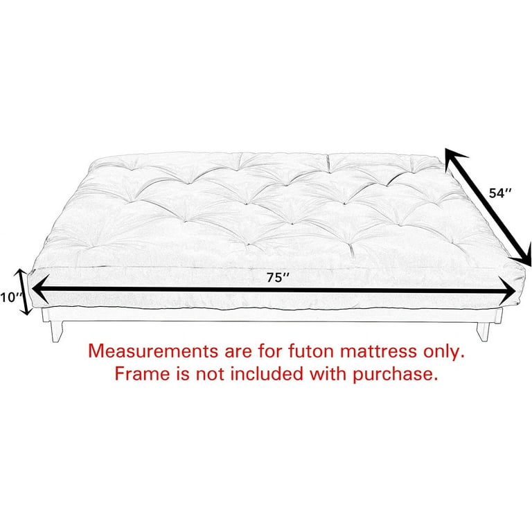 Mozaic Full Size 10 Inch Futon Mattress Khaki Walmart