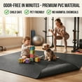thumbnail image 6 of Treadmill Mat 30x60 to 36x74 in Foldable Non-Slip PVC Exercise Mat, Shock Absorbing Floor Protector for Walking Pad, Home Gym, Carpet & Hardwood Floors, 6 of 7