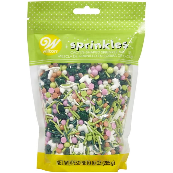 Wilton Cactus and Llama Sprinkles Mix, 10 oz. Resealable Pouch