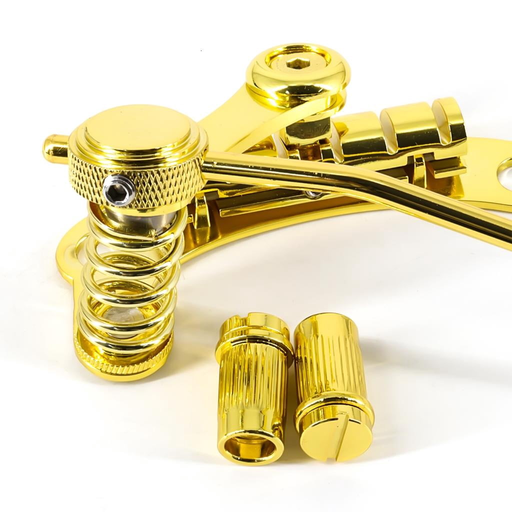 Yihuala Guitar Bridge Pull Plate Guitar Bridge Stop Rod Tailpiece Electric Guitar Tremolo Bridge Guitar Replacement Parts