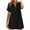 Black, variant on Summer Dresses for Women 2025, Fashion Women Casual Summer Short Sleeve V-Neck Button Dress(Black,S)