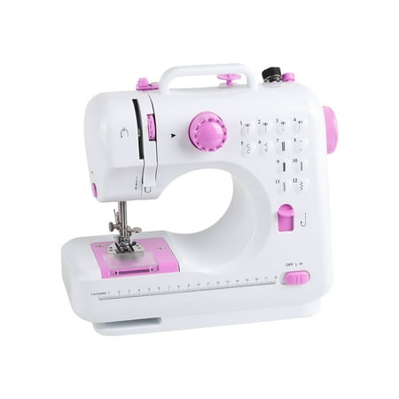 mini portable sewing machine -12 built-in stitches, double thread, double speed, pedals for children and women